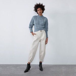 Zara SLOUCHY DARTED TROUSERS